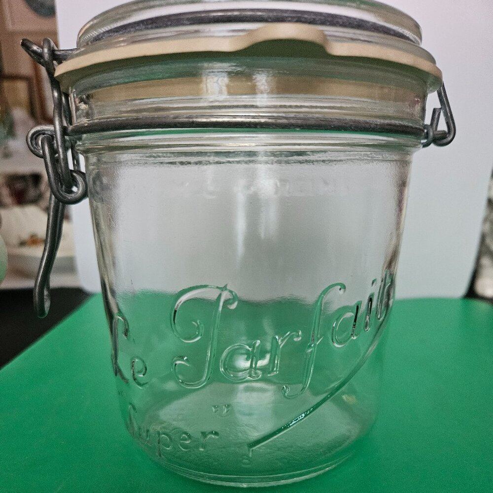 vintage LE PARFAIT super French wide mouth @USA quick seal glass jar